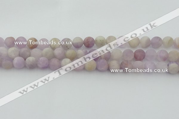 CNA673 15.5 inches 10mm round matte lavender amethyst beads