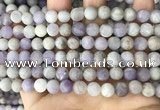 CNA677 15.5 inches 8mm round matte lavender amethyst beads