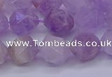 CNA694 15.5 inches 12mm faceted nuggets lavender amethyst beads