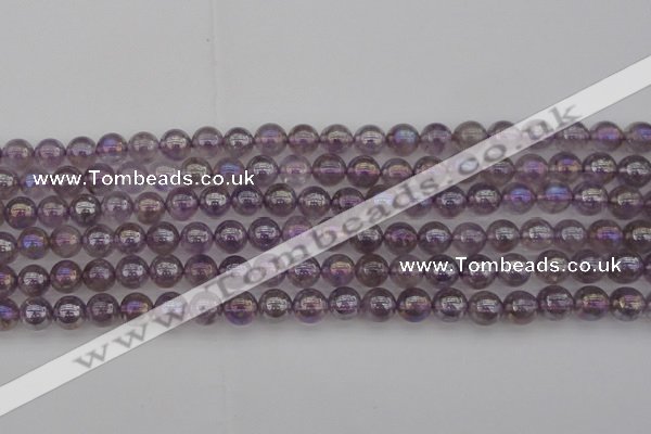 CNA702 15.5 inches 8mm round AB-color amethyst gemstone beads