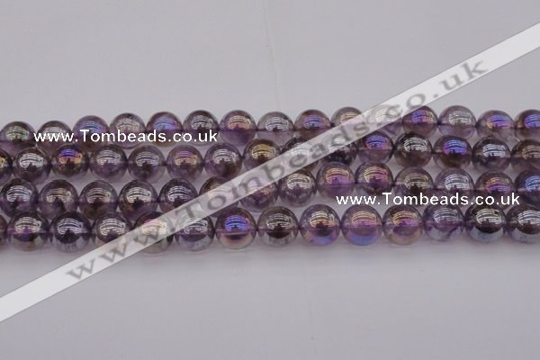 CNA703 15.5 inches 10mm round AB-color amethyst gemstone beads