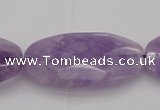 CNA750 15.5 inches 20*40mm faceted oval lavender amethyst beads