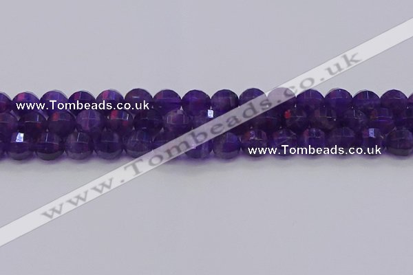 CNA753 15.5 inches 10mm faceted round natural amethyst beads