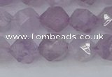 CNA763 15.5 inches 10mm faceted nuggets light lavender amethyst beads