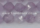 CNA764 15.5 inches 12mm faceted nuggets light lavender amethyst beads