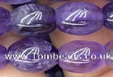 CNA771 15.5 inches 8*11mm rice amethyst gemstone beads