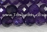 CNA774 15.5 inches 6mm faceted round amethyst gemstone beads