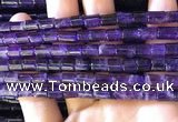 CNA776 15.5 inches 6*7mm - 6*8mm tube natural amethyst beads