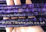 CNA778 15.5 inches 8*8mm - 8*9mm tube natural amethyst beads