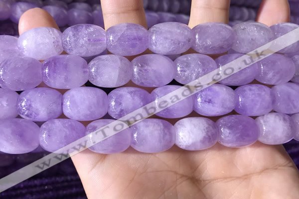 CNA786 15.5 inches 12*16mm drum lavender amethyst beads