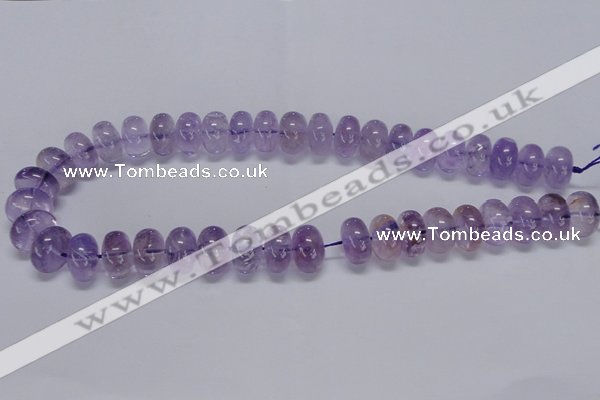 CNA810 15.5 inches 8*12mm rondelle natural light amethyst beads