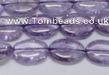 CNA830 15.5 inches 10*14mm oval natural light amethyst beads