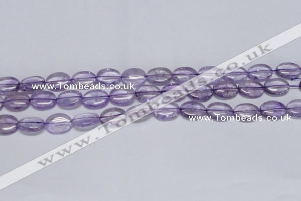 CNA830 15.5 inches 10*14mm oval natural light amethyst beads