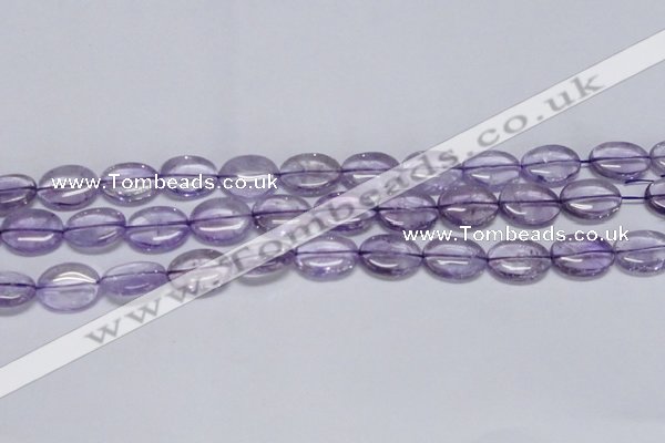 CNA831 15.5 inches 12*16mm oval natural light amethyst beads