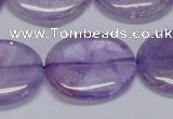 CNA836 15.5 inches 25*30mm oval natural light amethyst beads