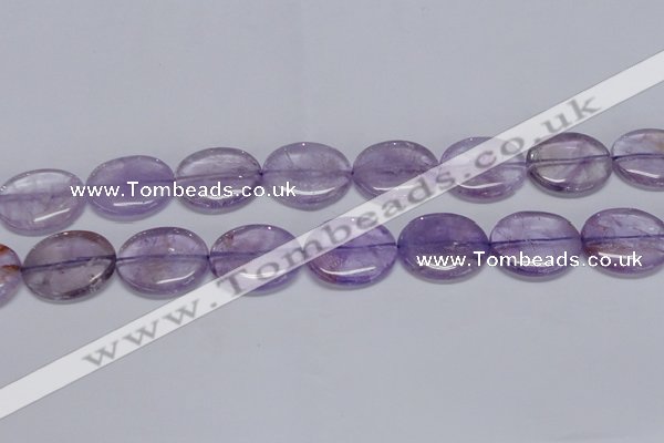 CNA836 15.5 inches 25*30mm oval natural light amethyst beads