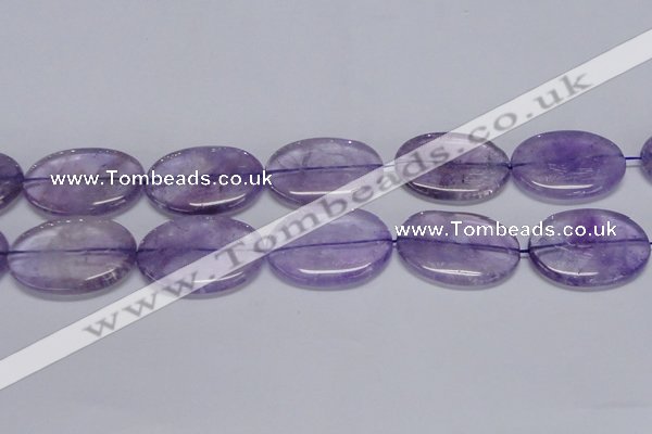 CNA838 15.5 inches 30*40mm oval natural light amethyst beads