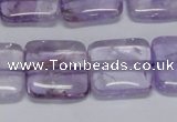 CNA843 15.5 inches 16mm square natural light amethyst beads