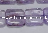 CNA844 15.5 inches 18mm square natural light amethyst beads