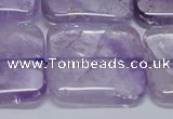 CNA848 15.5 inches 35mm square natural light amethyst beads