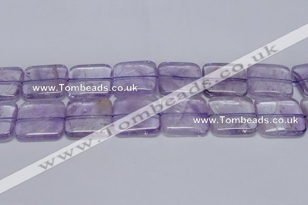 CNA848 15.5 inches 35mm square natural light amethyst beads