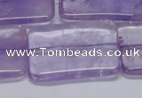 CNA856 15.5 inches 25*35mm rectangle natural light amethyst beads