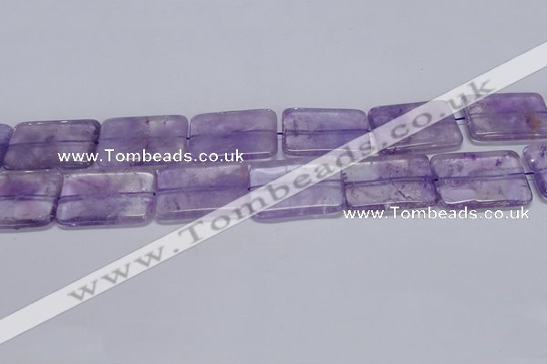 CNA856 15.5 inches 25*35mm rectangle natural light amethyst beads