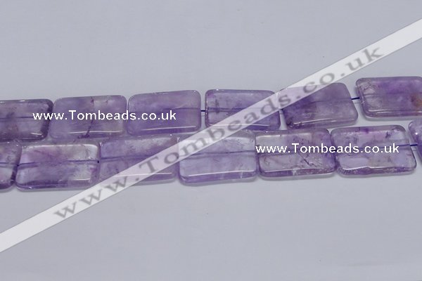 CNA857 15.5 inches 30*40mm rectangle natural light amethyst beads