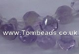 CNA900 Top drilled 7*7mm faceted teardrop amethyst gemstone beads