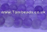 CNA911 15.5 inches 6mm round matte amethyst gemstone beads