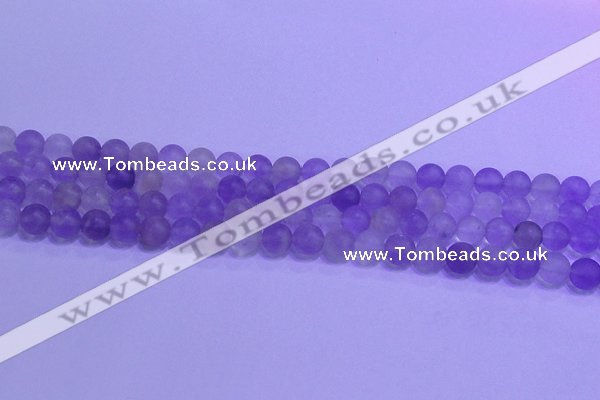 CNA911 15.5 inches 6mm round matte amethyst gemstone beads