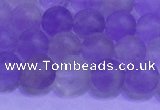 CNA912 15.5 inches 8mm round matte amethyst gemstone beads