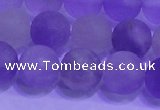 CNA914 15.5 inches 12mm round matte amethyst gemstone beads