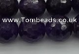 CNA920 15.5 inches 20mm faceted round natural amethyst beads