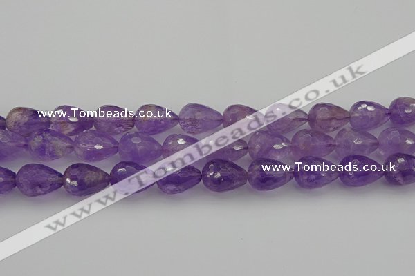 CNA922 15.5 inches 15*20mm faceted teardrop natural amethyst beads