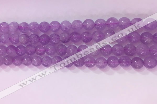 CNA953 15.5 inches 7mm round natural lavender amethyst beads