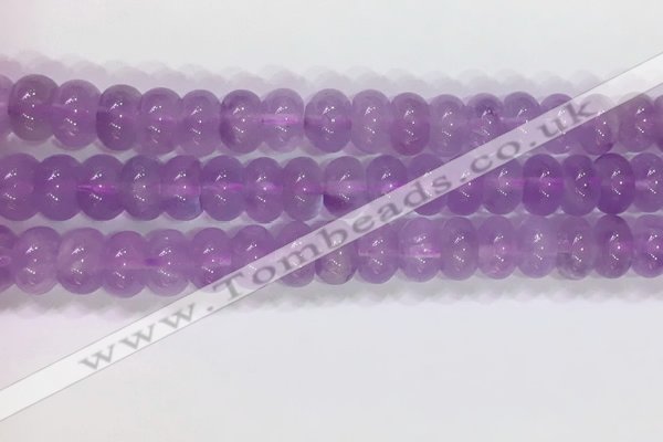 CNA970 15.5 inches 6*10mm faceted rondelle lavender amethyst beads