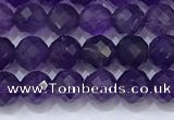 CNA990 15.5 inches 4mmm faceted round amethyst beads wholesale