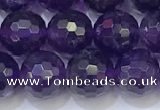 CNA992 15.5 inches 8mmm faceted round amethyst beads wholesale