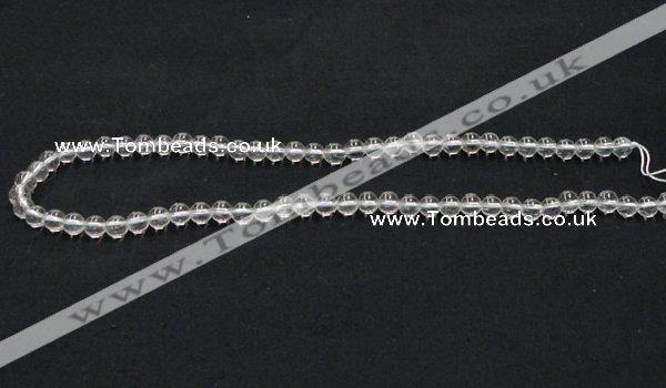 CNC01 15.5 inches 6mm round grade AB natural white crystal beads