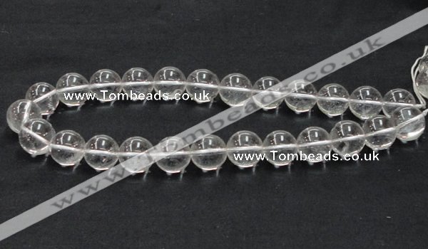 CNC06 15.5 inches 16mm round grade AB natural white crystal beads
