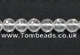 CNC08 15.5 inches 8mm faceted round grade AB natural white crystal beads