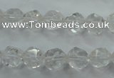 CNC100 15 inches 6mm faceted nuggets white crystal beads