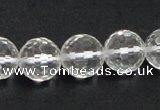 CNC11 15.5 inches 14mm faceted round grade AB natural white crystal beads