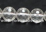 CNC12 15.5 inches 16mm faceted round grade AB natural white crystal beads