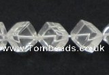 CNC15 15.5 inches 10*10mm cubic grade AB natural white crystal beads