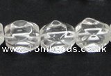 CNC16 13*18mm faceted nugget grade AB natural white crystal beads