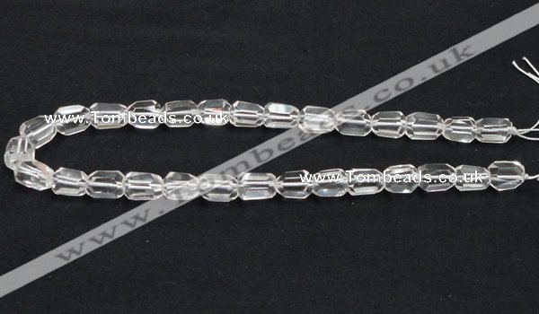 CNC17 10*14mm faceted freeform grade AB natural white crystal beads