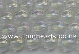 CNC201 15.5 inches 6mm round AB-color white crystal beads