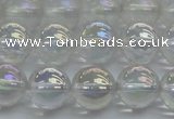 CNC202 15.5 inches 8mm round AB-color white crystal beads